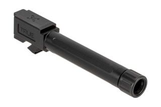 The True Precision Glock 19 threaded barrel features a black Nitride finish